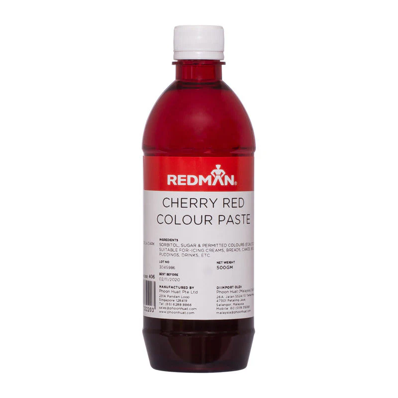 CHERRY RED COLOUR PASTE 500G (#406)