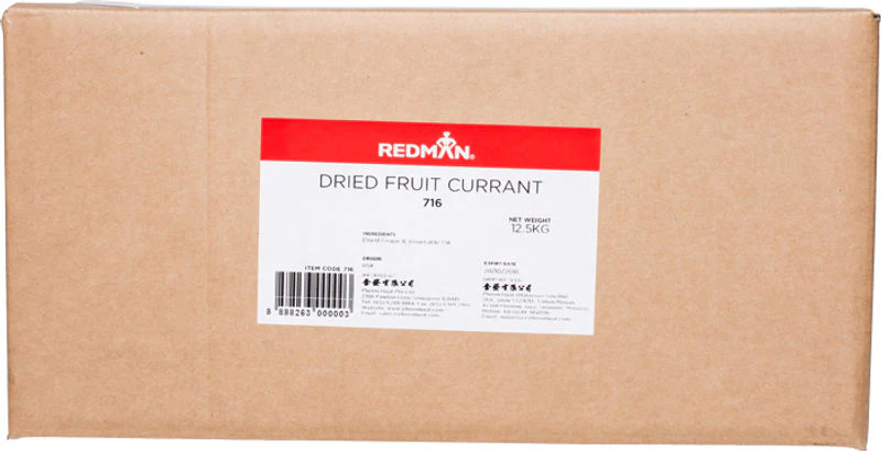 DRIED CURRANT 12.5KG (#716)