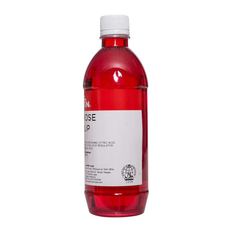RED ROSE FLAVOURED SYRUP 510ML (#11565) - Image 3