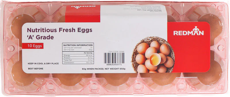 GRADE A FRESH EGGS 10PC 650G (#12088)