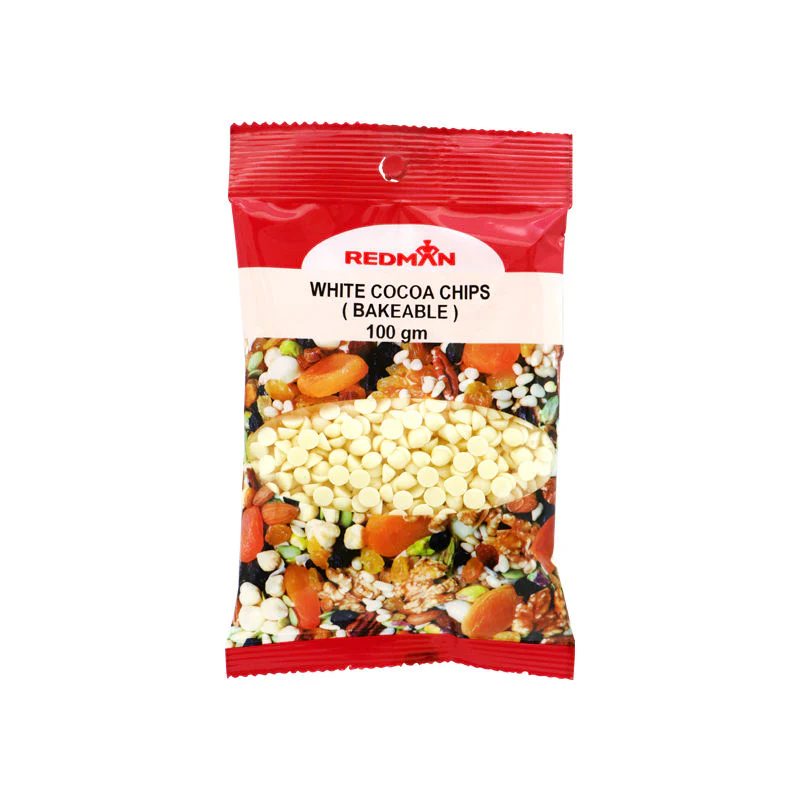 WHITE COCOA CHIPS (BAKEABLE) 100G (#14014)