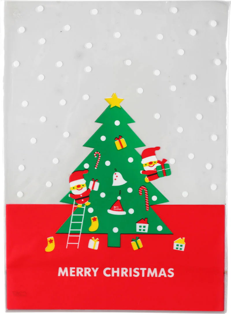 XMAS COOKIE BAG 16X22CM 100PCS (#14898)