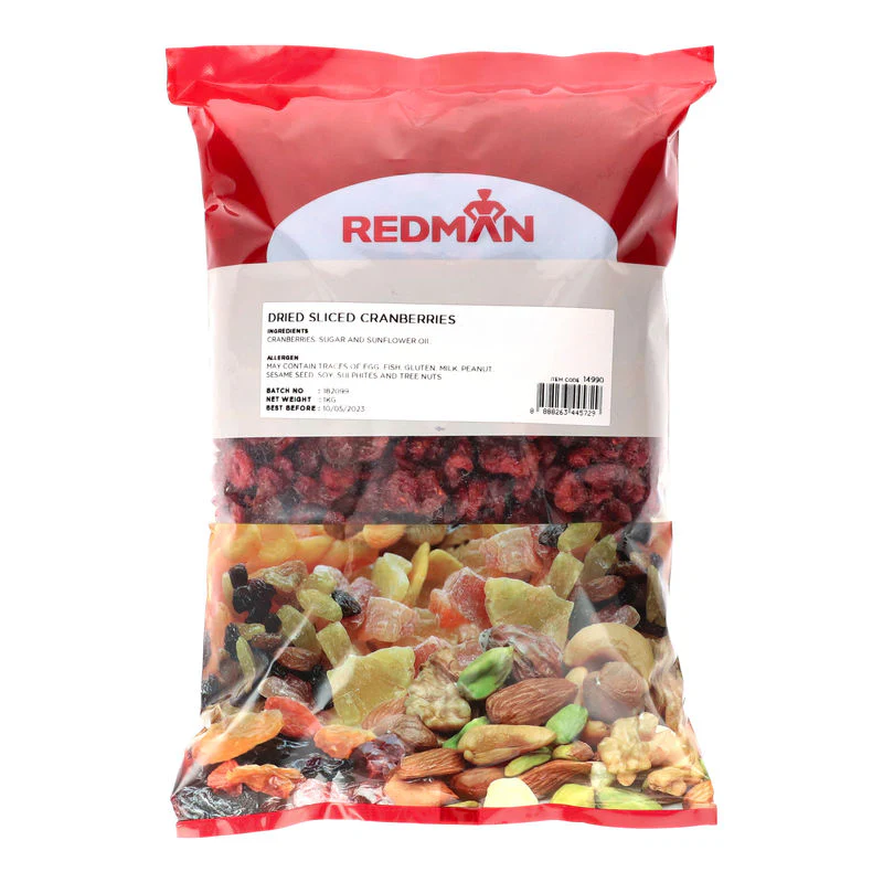 DRIED SLICED CRANBERRY 1KG (#14990)