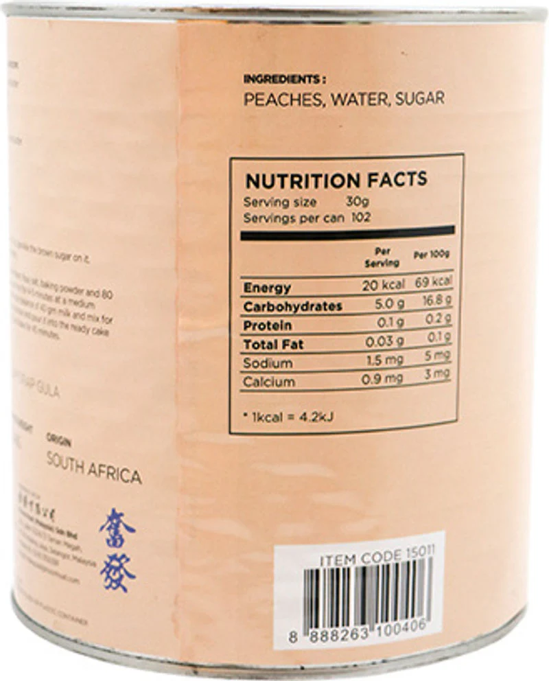 PEACH HALVES IN SYRUP 3060G (#15011) - Image 2