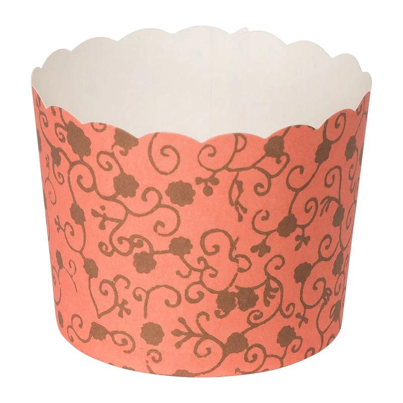 BAKING CASE PINK FLORAL 75X60MM 50PC (#50006)