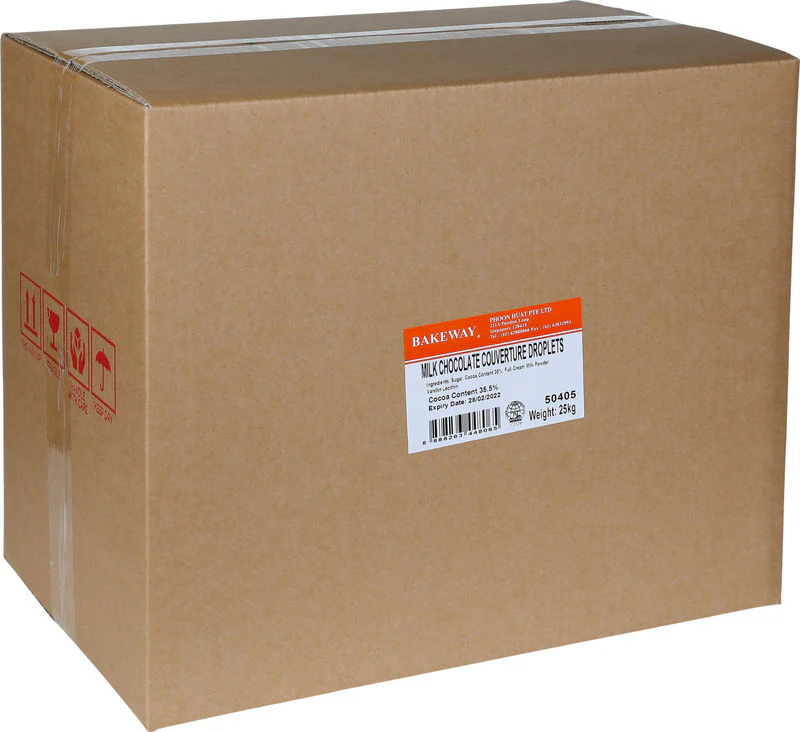 MILK CHOCOLATE COUVERTURE DROPLETS 25KG (#50405)