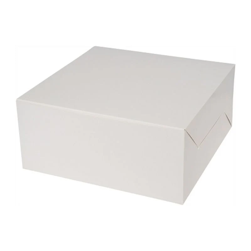 CAKE BOX PLAIN WHITE 11X11X5 " 2PCS (#52020)