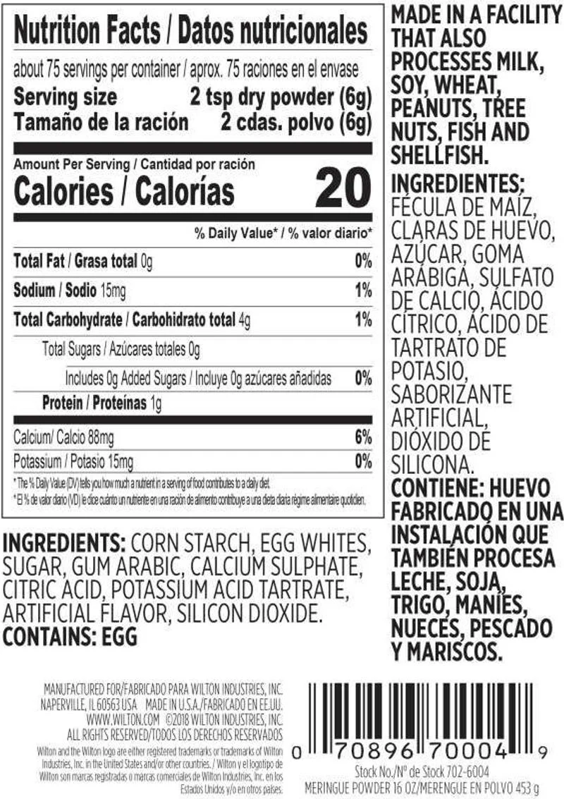 MERINGUE POWDER 702-6004X 16OZ (#52032) - Image 2