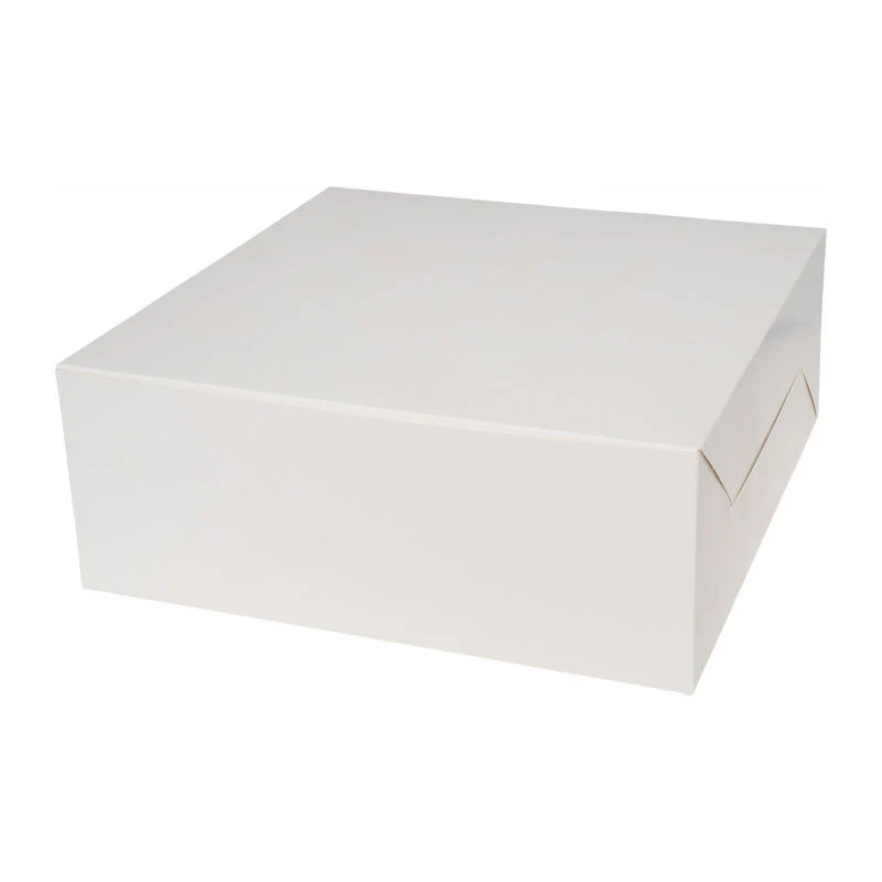 CAKE BOX PLAIN WHITE 13X13X5" 2PCS (#52293)