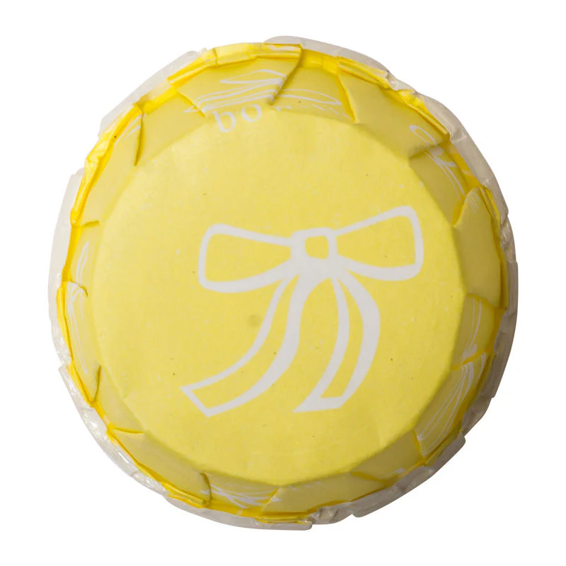 SOUFFLE BAKING CASE YELLOW/RIBBON 38X28MM 100PCS (#53926) - Image 2
