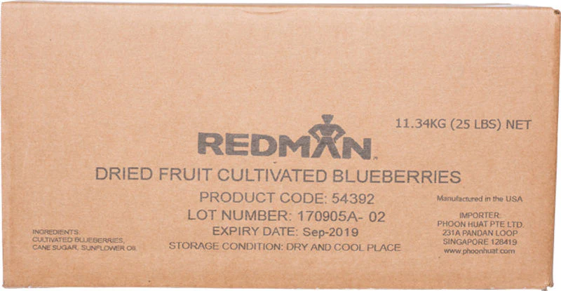 DRIED BLUEBERRY 25LBS (#54392)