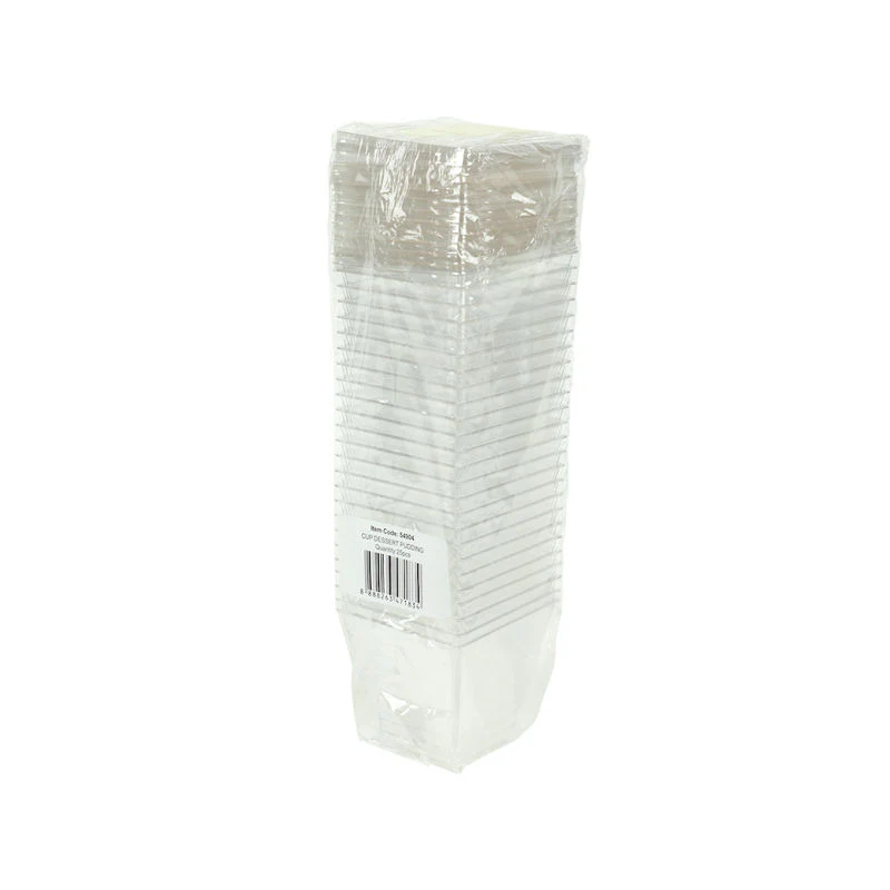 DESSERT PUDDING CUP WITH COVER 9OZ 25SET (#54904)