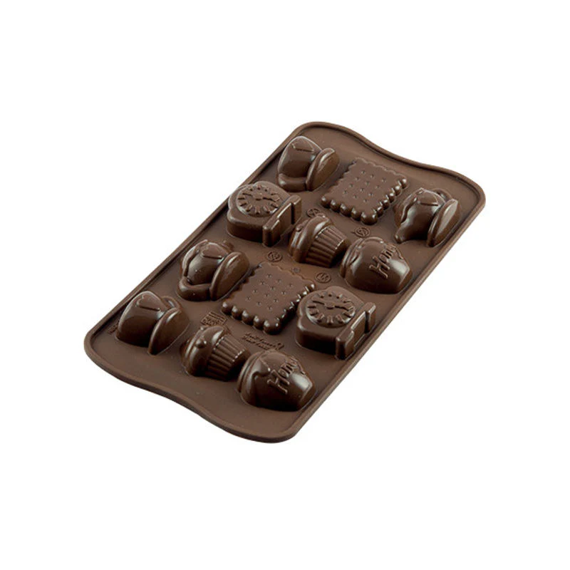 SILICON CHOCOLATE MOULD TEATIME SCG17 22.117.77.0065 (#55559)