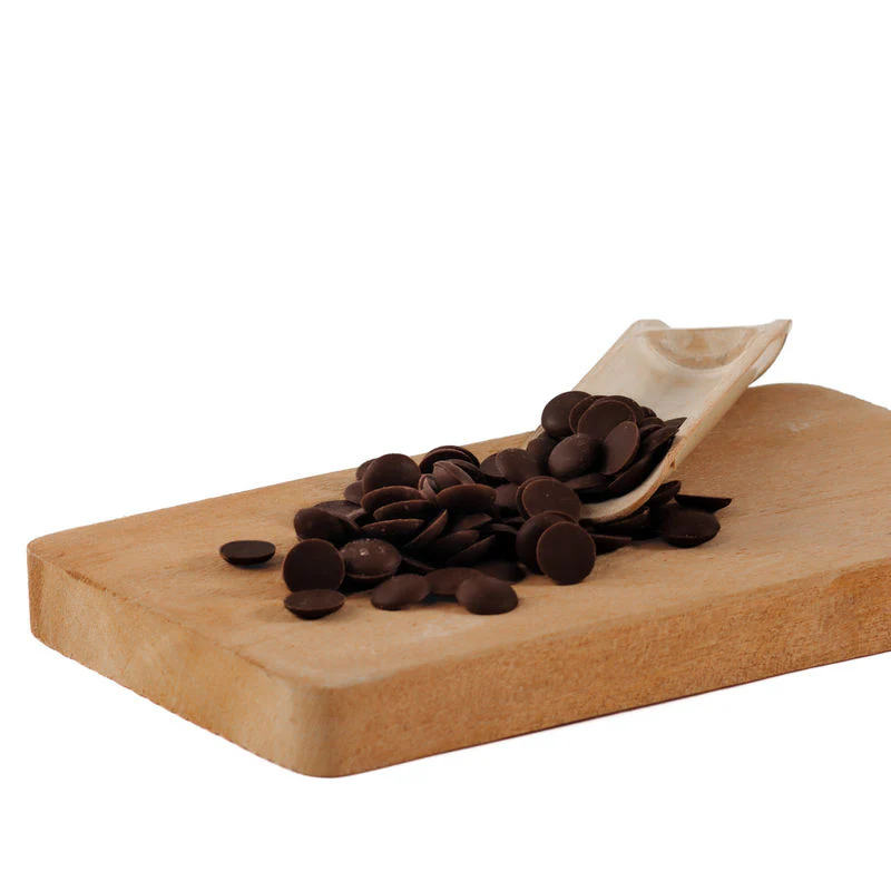 DARK CHOCOLATE COUVERTURE DROPLETS 55.5% 12KG (#55680) - Image 2