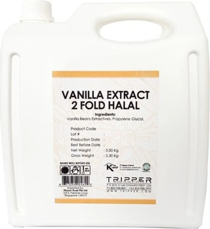 VANILLA EXTRACT 2 FOLD HALAL 5KG (#55825)