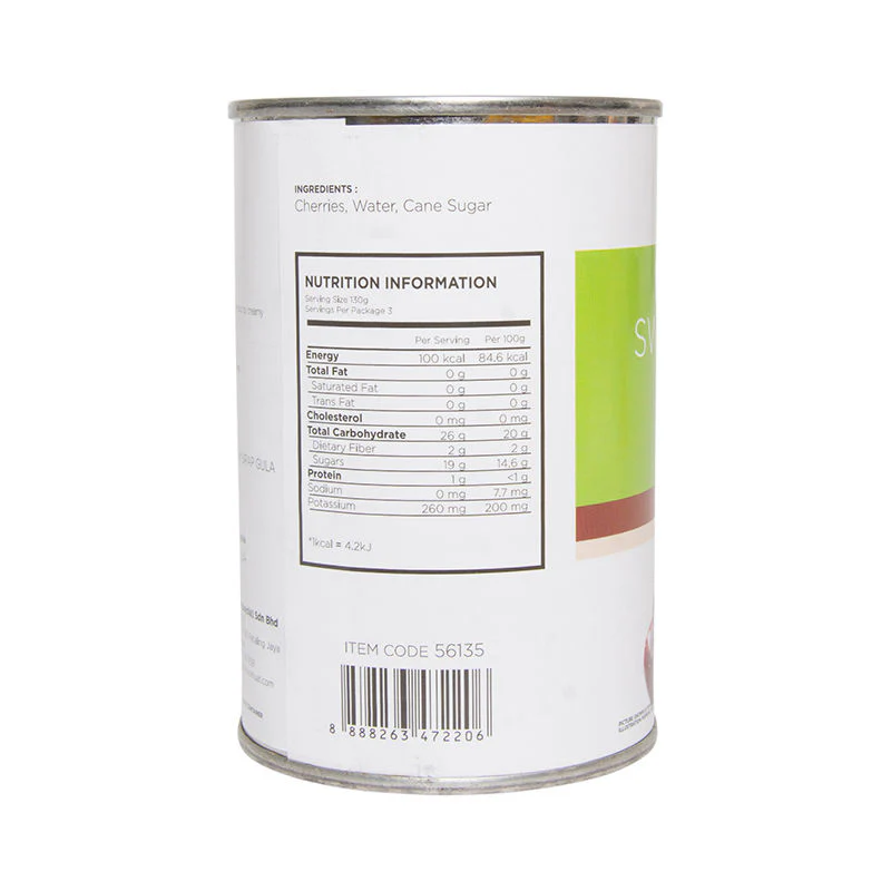 DARK SWEET CHERRIES PITTED IN SYRUP 440G (#56135) - Image 2