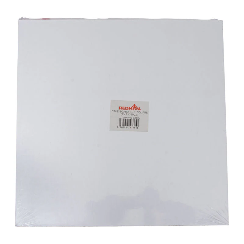 CAKE BOARD 11" SQUARE SILVER 5PCS (#57065)