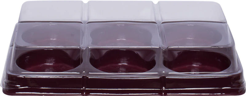 FOOD TRAY PVC W/COVER LPM-61 5PCS (#57309)