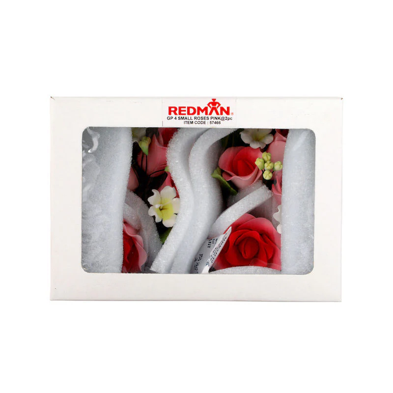 PINK SMALL ROSES GUM PASTE FLOWERS 9X12CM (#57466) - Image 2