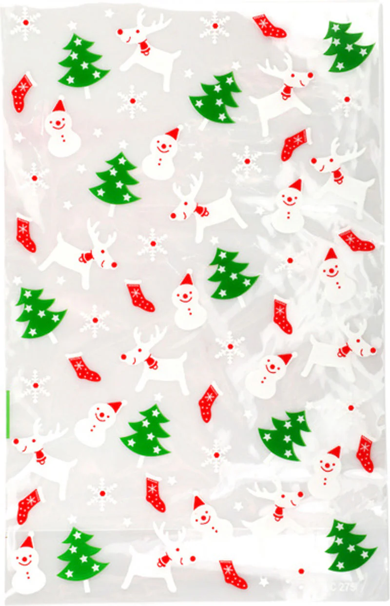 X'MAS COOKIE BAG C275 100PC (#57607)