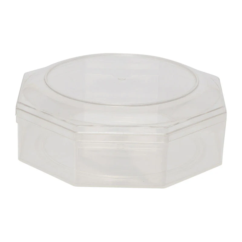CLEAR OCTAGON PS CONTAINER 140X140XH50MM FF2808 (#57810)