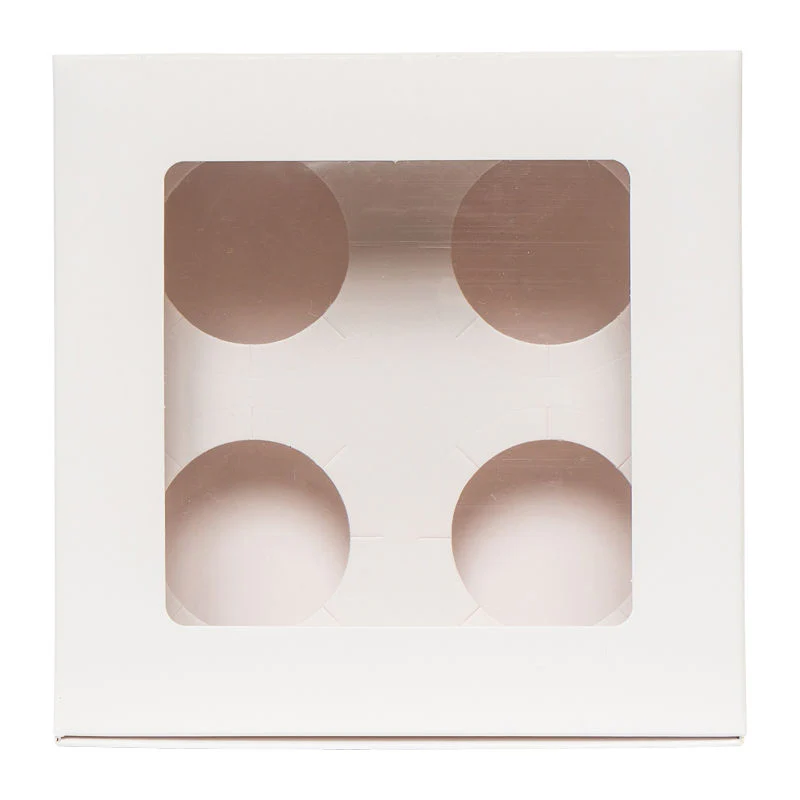 CUPCAKE BOX 4'S PLAIN 5PCS (#57829) - Image 2