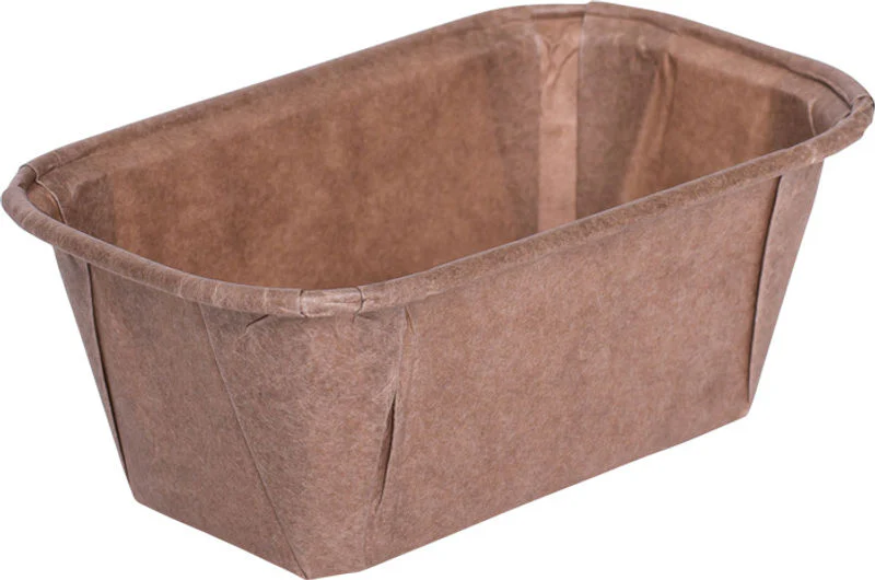 PLUM LOAF PAN MOULD BROWN 80X40 10PC (#57942)