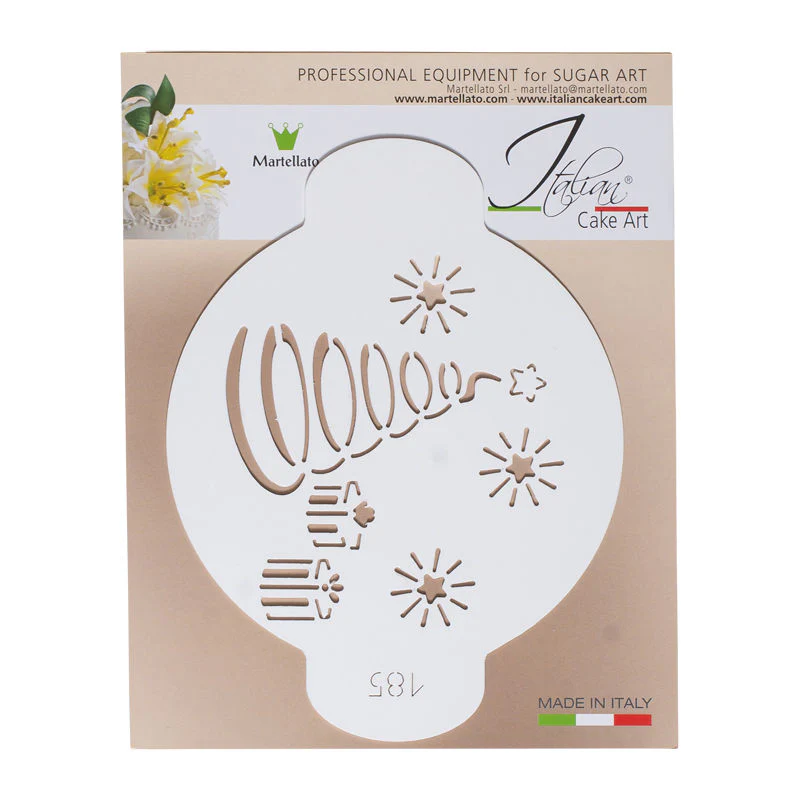 STENCIL ROUND XMAS D10CM 40-W185 (#58031)