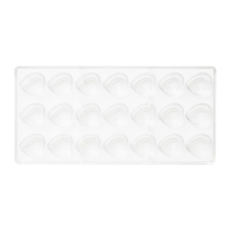 MOULD CHOCOLATE 275X135X24MM PC FANCY HRT 21 CAV (#58395) - Image 2