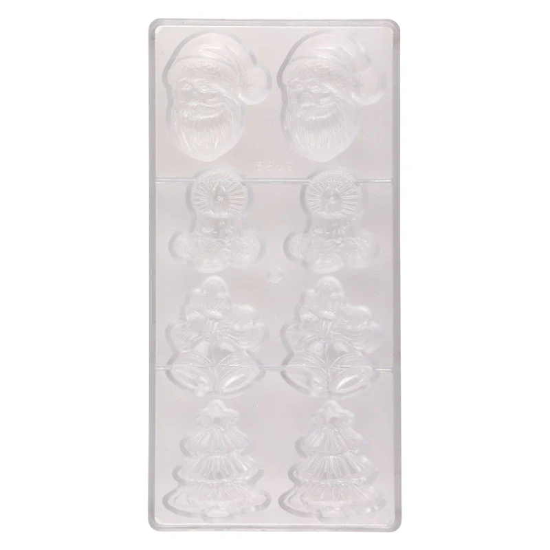 CHOCOLATE MOULD CHRISTMAS 8 CAVITY (#58403)