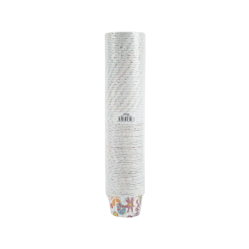 SOUFFLE BAKING CASE BROWN FLORAL45X37MM 100PCS (#58720)