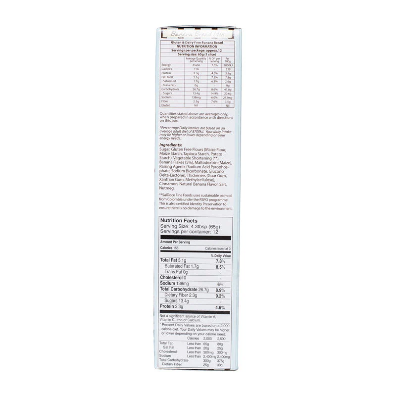 GLUTEN FREE BANANA BREAD MIX 450G (#58980) - Image 2