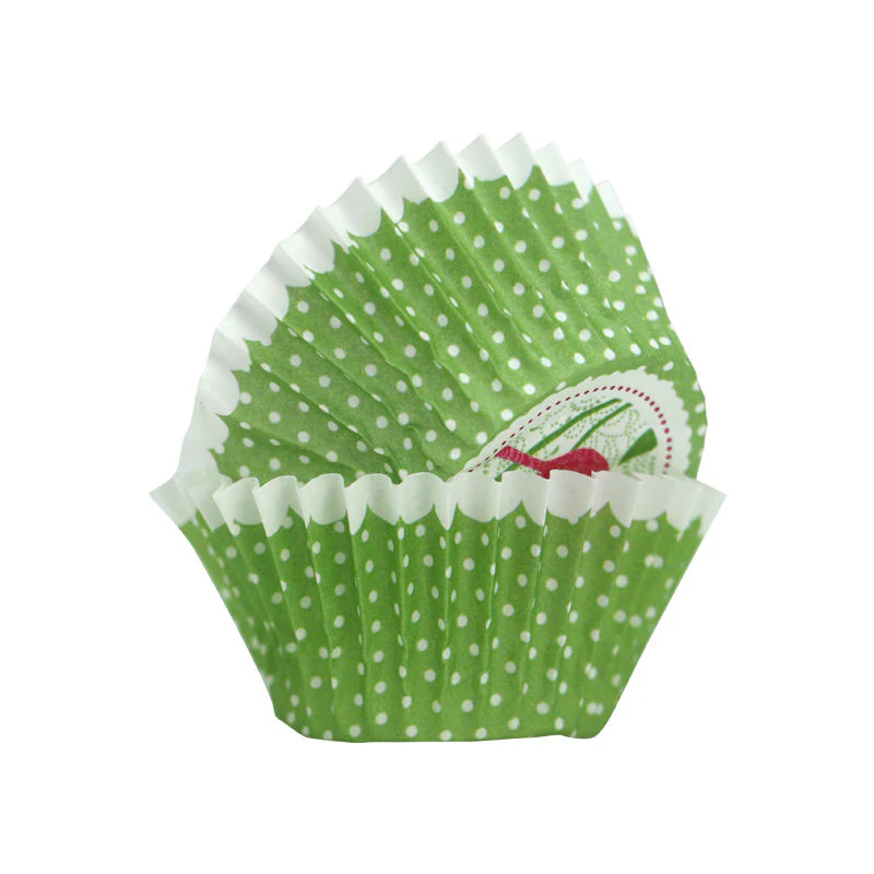 GREASEPROOF BAKING CASE 73MM GREEN BIRD (#59174) - Image 2