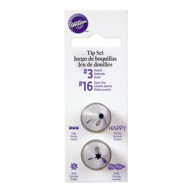 PIPING TIP SET ROUND & STAR CARDED (#59980)