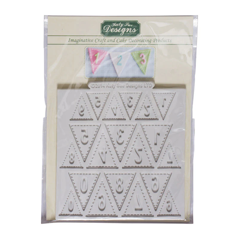 BUNTING NUMBER SILICONE MOULD DM16 (#61505)