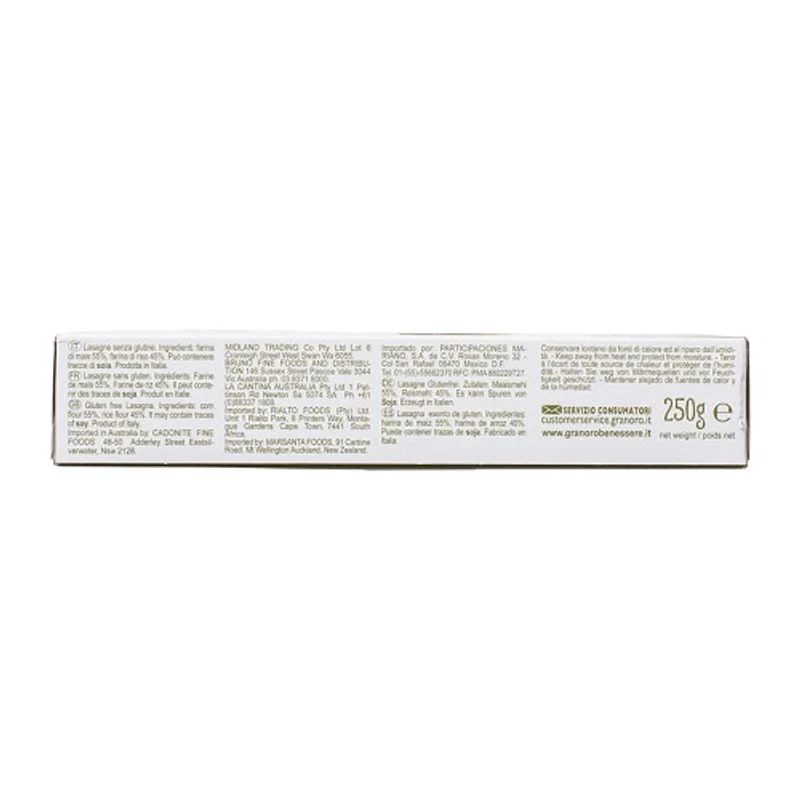 PASTA LASAGNE GLUTEN FREE 250G (#62118) - Image 2