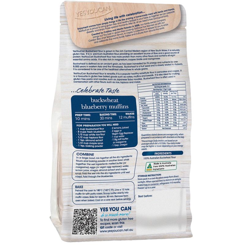 GLUTEN FREE BUCKWHEAT FLOUR 350G (#64714) - Image 2