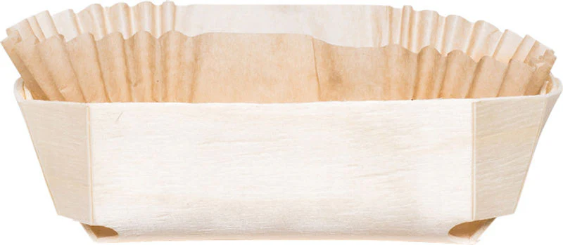 WOODEN BAKING LOAF MOULD 115X60X35MM 5PC (#65235)