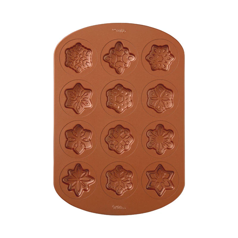 12-CAVITY SNOKWFLAKE COOKIE SILICONE TRAY 2105-2502 (#65269) - Image 2