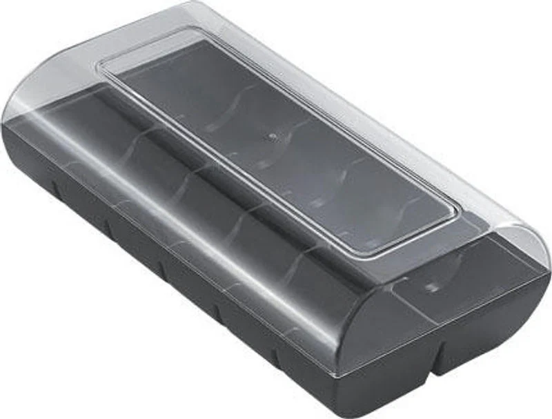 PLASTIC MACARON BOX 12 BLACK (#65442)