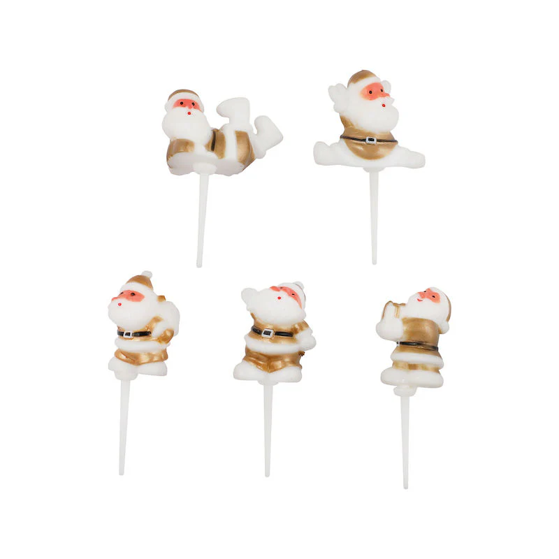 CHRISTMAS SANTA GOLD C204G 5PC (#65453)