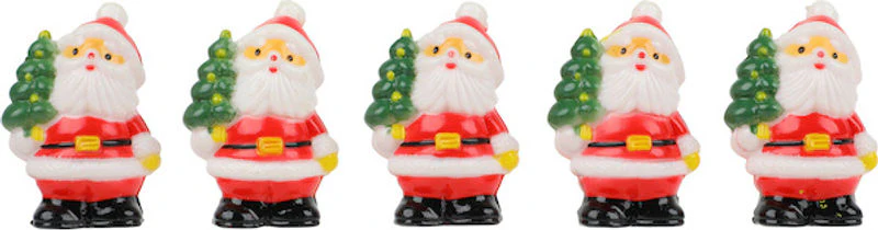 CHRISTMAS SANTA CLAUS WITH TREE C303 5PCS (#65457)