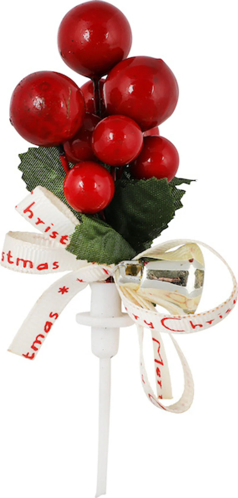 CHRISTMAS LEAF WITH BERRIES BP602 5PCS (#65478)