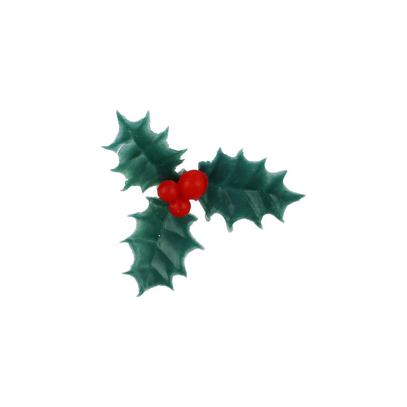 PLASTIC 3 LEAVE-HOLLY H104/350 (#65500)