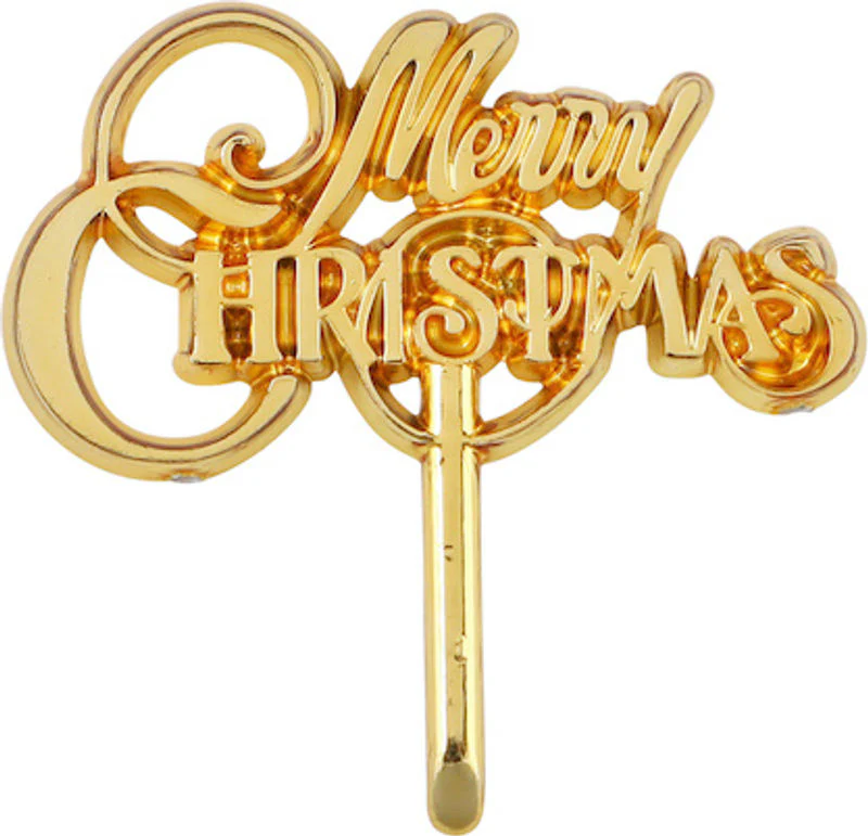 GOLD CHRISTMAS TAG C118 5PCS (#65915)