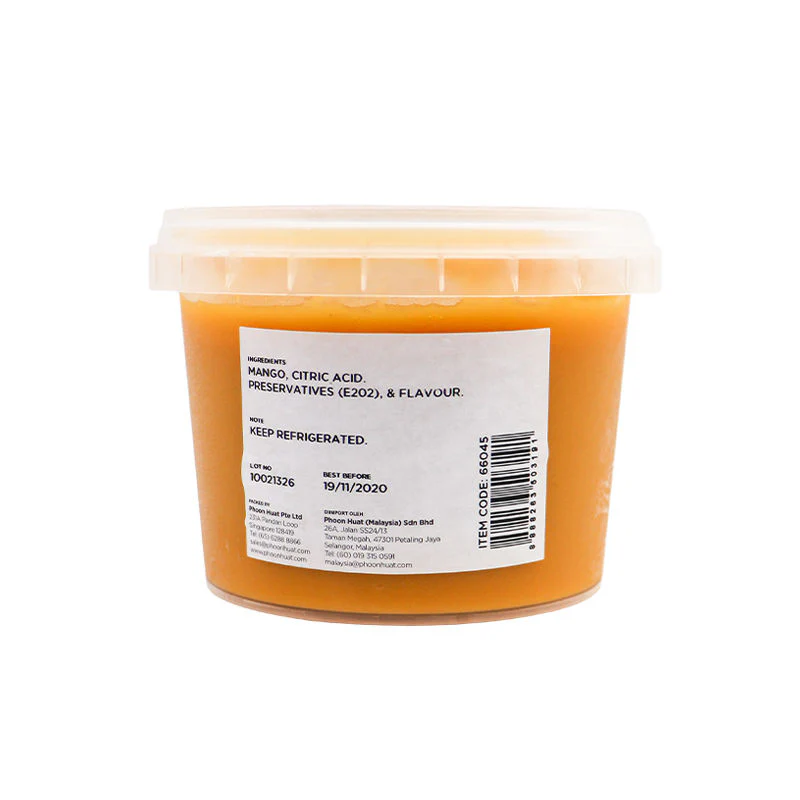 MANGO PUREE UNSWEETENED 500G (#66045) - Image 2