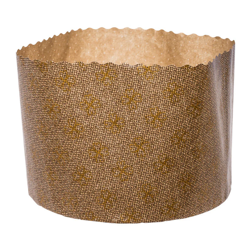 PANETTONE PAPER MOULD GOLD 134X95MM 10PC (#66249)