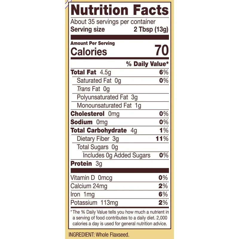 GLUTEN FREE FLAXSEED MEAL 16OZ (#66949) - Image 3