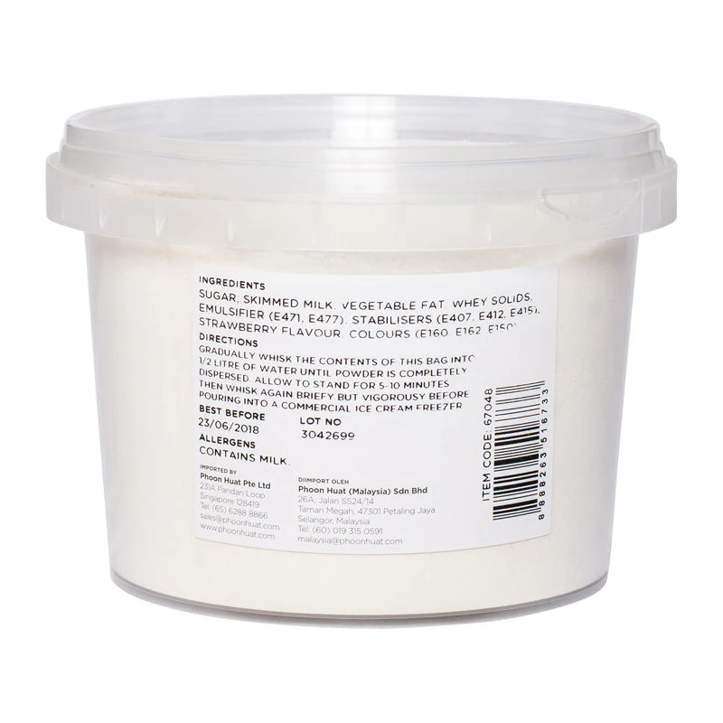 STRAWBERRY ICE CREAM POWDER 400G (#67048) - Image 2