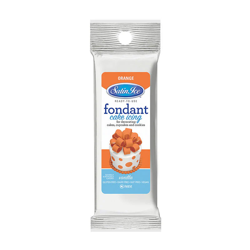 ORANGE VANILLA ROLLED FONDANT 4.4OZ (#67257)